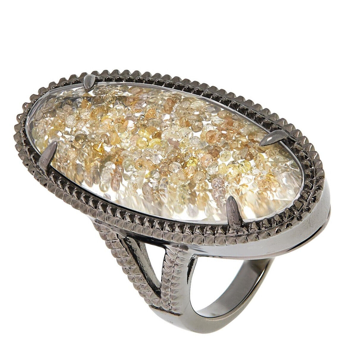 Sterling Silver Fancy Diamond Shaker Ring by Colleen Lopez - Size 7