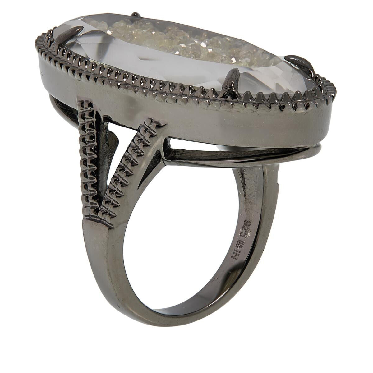 Sterling Silver Fancy Diamond Shaker Ring by Colleen Lopez - Size 8